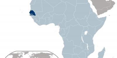 地図のセネガルの場所が世界の