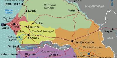 地図のセネガル政治